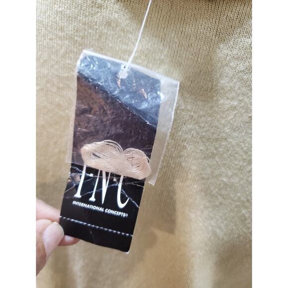 INC International Concepts Womens Beige Rayon Crochet Round Neck Sweater Large - Picture 8 of 14